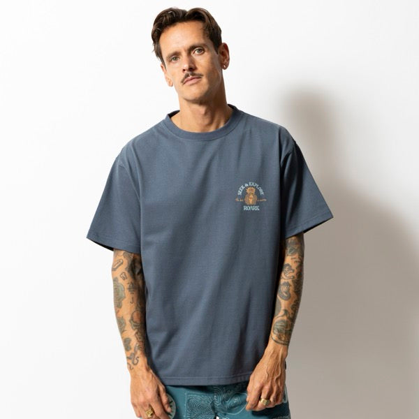 ROARK (ロアーク) /  厚手 コットンライク 半袖ドライTシャツ / "BEATS OF DISCOVERY" FINE TECH DRY TEE - ORION / RTJF1221 / メンズ