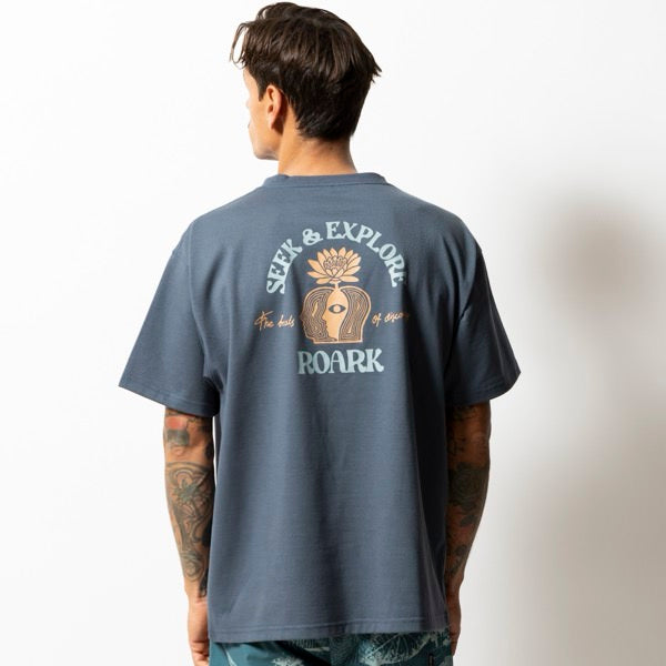 ROARK (ロアーク) /  厚手 コットンライク 半袖ドライTシャツ / "BEATS OF DISCOVERY" FINE TECH DRY TEE - ORION / RTJF1221 / メンズ