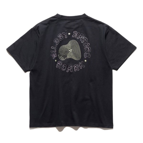 ROARK (ロアーク) /  厚手 コットンライク 半袖ドライTシャツ / "WILD BY NATURE" FINE TECH DRY TEE - BLACK / RTJF1222 / メンズ
