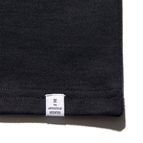 ROARK (ロアーク) /  厚手 コットンライク 半袖ドライTシャツ / "WILD BY NATURE" FINE TECH DRY TEE - BLACK / RTJF1222 / メンズ