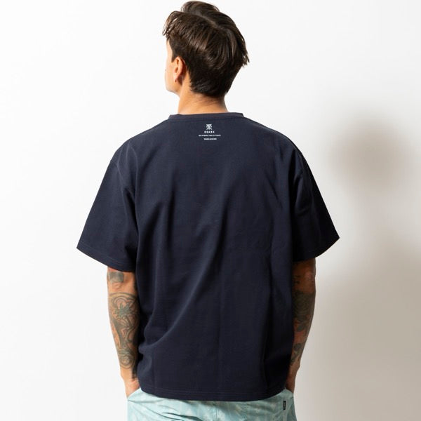ROARK (ロアーク) /  半袖Tシャツ 厚手 / "MEDIEVAL LOGO" 14oz H/W TEE - DARK NAVY / RTJHW1220 / メンズ