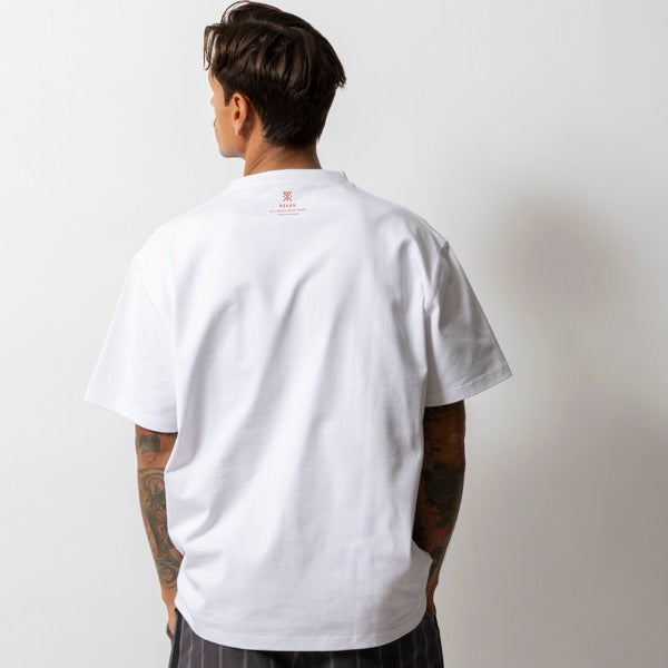ROARK (ロアーク) /  半袖Tシャツ 厚手 / "MEDIEVAL LOGO" 14oz H/W TEE - WHITE / RTJHW1220 / メンズ