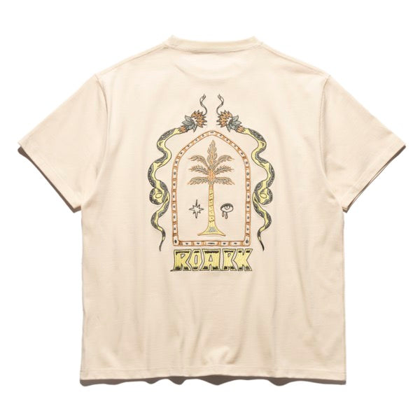 ROARK (ロアーク) /  半袖Tシャツ 厚手 / "AUGS PALM" 14oz H/W TEE - NATURAL / RTJHW1221 / メンズ