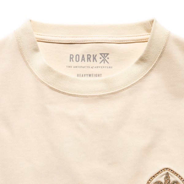 ROARK (ロアーク) /  半袖Tシャツ 厚手 / "AUGS PALM" 14oz H/W TEE - NATURAL / RTJHW1221 / メンズ