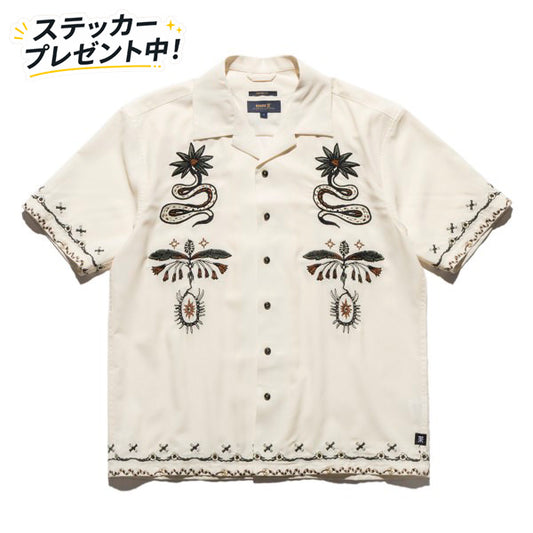 ROARK (ロアーク) / 半袖 シャツ / "AUGS PALM" GONZO S/S - UNBLEACHED AUGGIE PRINT / RWJ1221 / メンズ