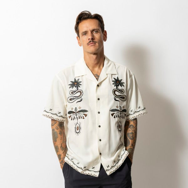 ROARK (ロアーク) / 半袖 シャツ / "AUGS PALM" GONZO S/S - UNBLEACHED AUGGIE PRINT / RWJ1221 / メンズ