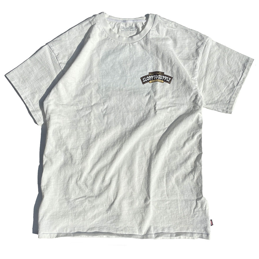 SLOPPY(スラッピー) / 厚手 半袖 Tシャツ / ICE CREAM - WHITE / SL26SS-007 / メンズ MADE IN USA