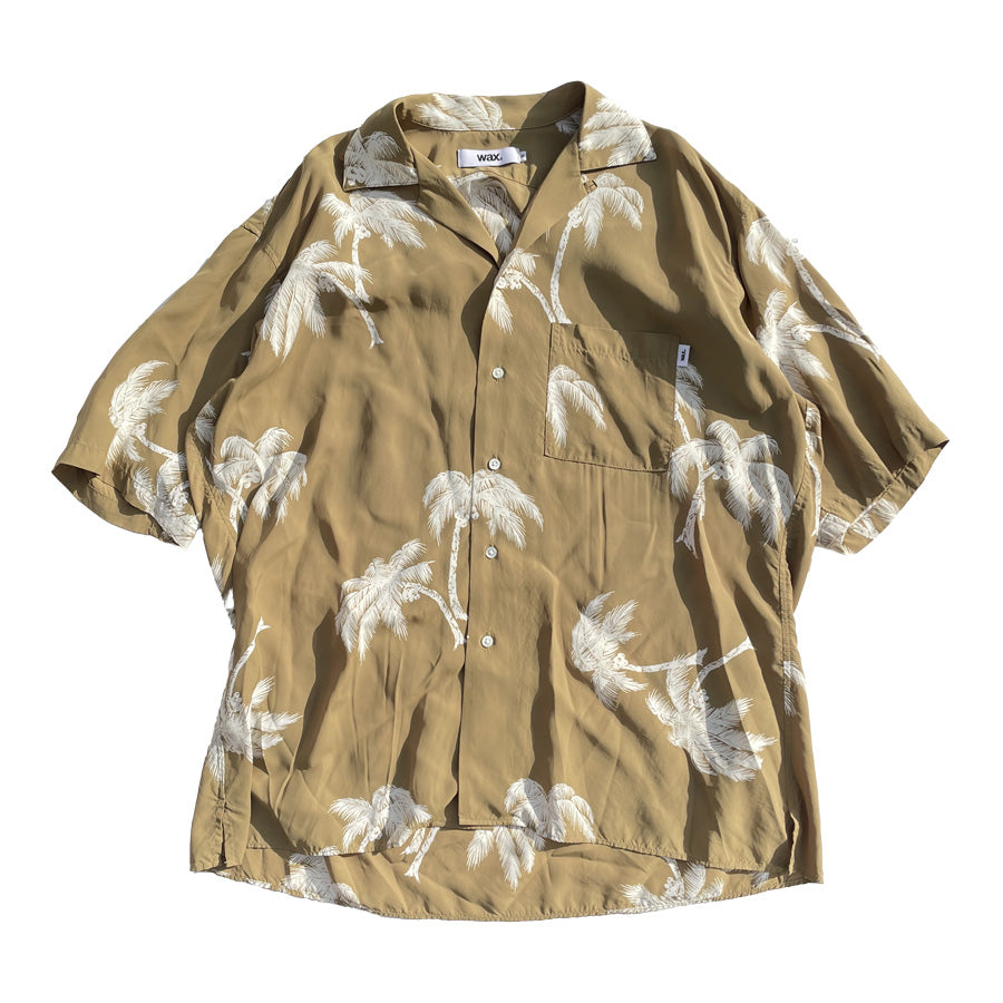 WAX(ワックス)  / 半袖 アロハシャツ / ALOHA SHIRTS - KHAKI / WX-0502 / メンズ THM 日本製
