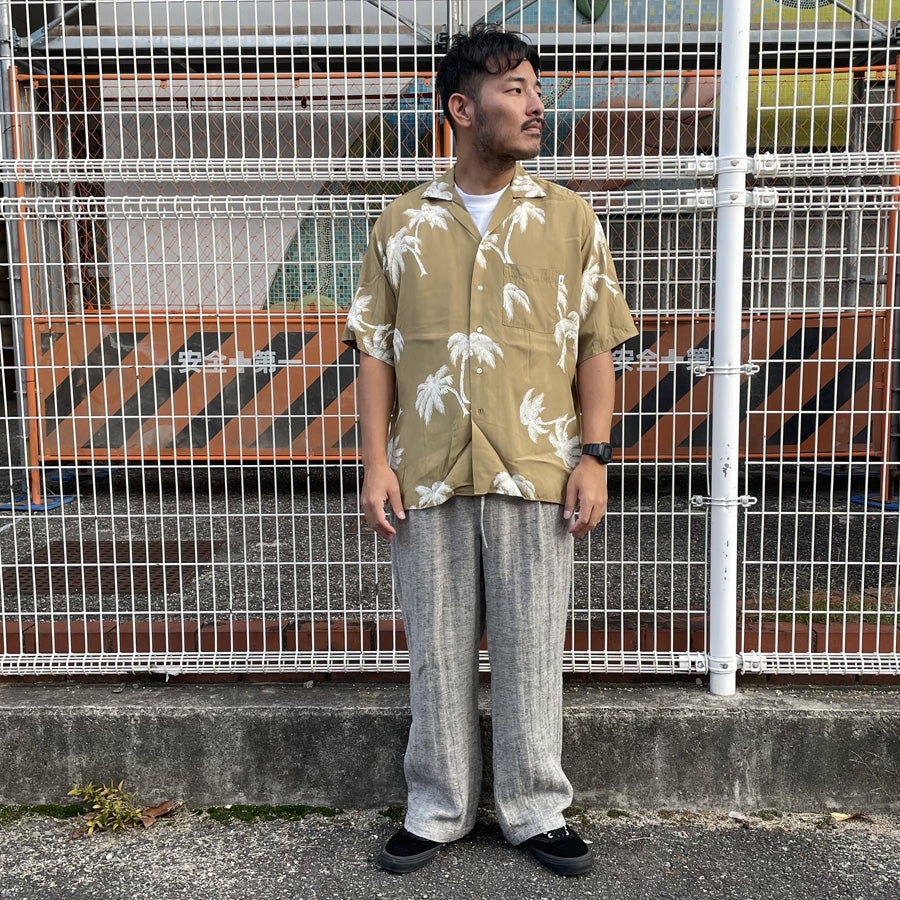 WAX(ワックス)  / 半袖 アロハシャツ / ALOHA SHIRTS - KHAKI / WX-0502 / メンズ THM 日本製