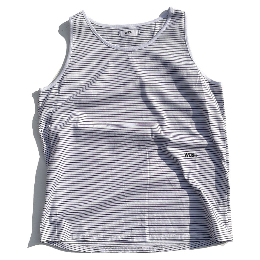 WAX(ワックス) / タンクトップ / PIN STRIPE TANK TOP - WHITE / WX-0506 / メンズ 日本製