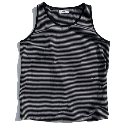 WAX(ワックス) / タンクトップ / PIN STRIPE TANK TOP - BLACK / WX-0506 / メンズ 日本製