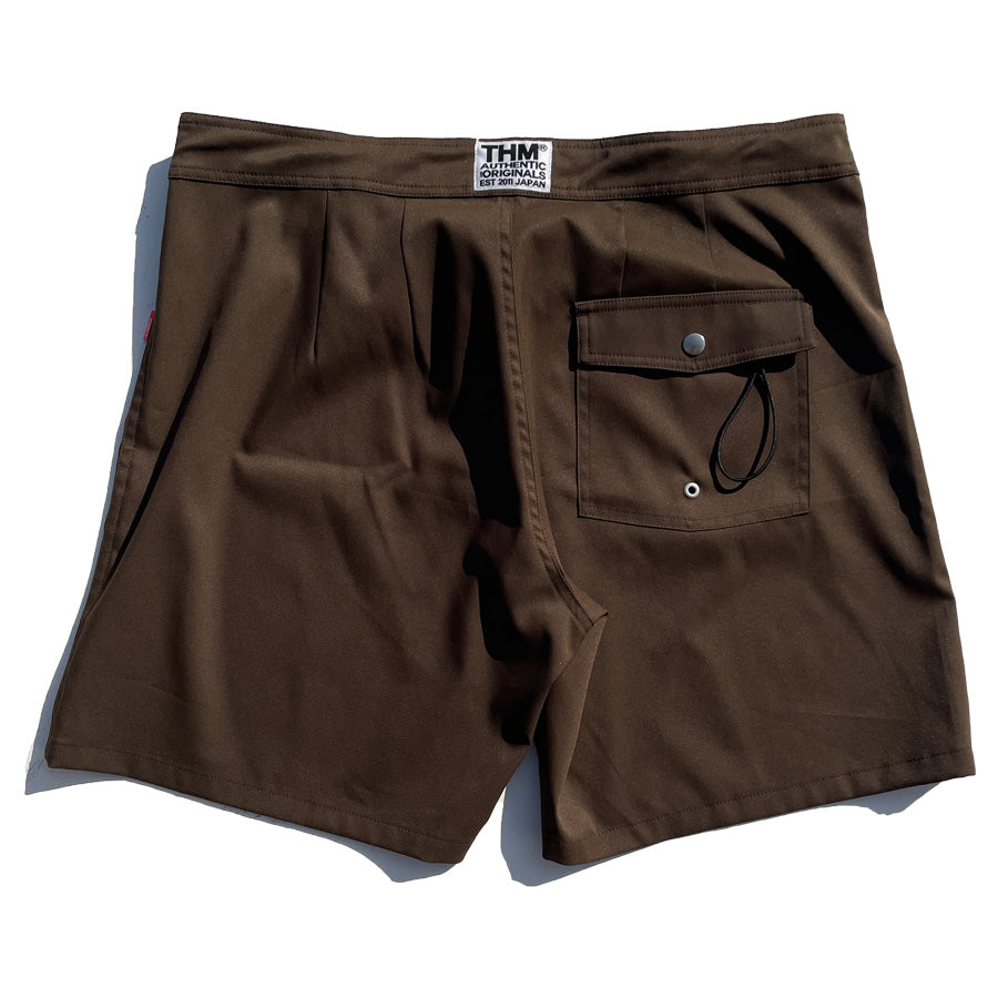 THE HARD MAN(ザハードマン)/ ストレッチ ボードショーツ / Stretch standard baggies - BROWN / THM-0700 / 日本製 メンズ