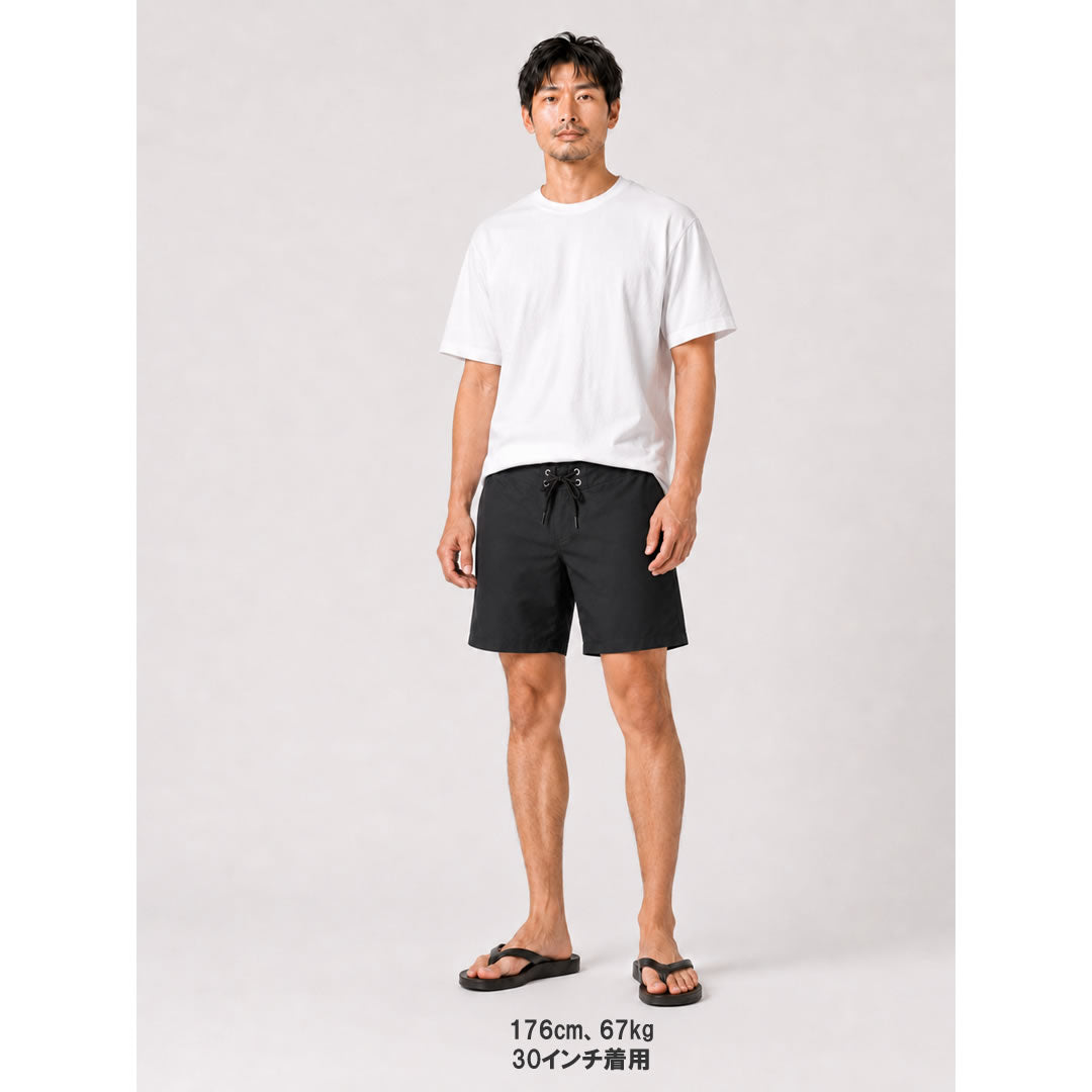 THE HARD MAN(ザハードマン)/ ストレッチ ボードショーツ / Stretch standard baggies - BLACK / THM-0700 / 日本製 メンズ