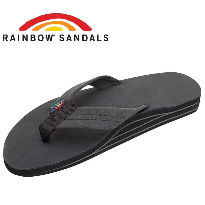 RAINBOW SANDALS (レインボーサンダル)  / トングサンダル ビーチサンダル / DOUBLE LAYER PREMIER LEATHER - BLACK / 302ALTS / メンズ