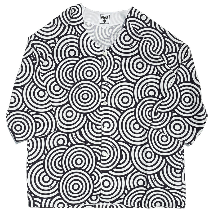 WAX(ワックス) / 鯉口シャツ / Koikuchi-shirts "Guru Guru" - 白 / WX-0523 / メンズ THM