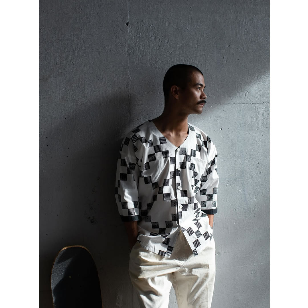 WAX(ワックス) / 鯉口シャツ 角字 / Koikuchi-shirts 