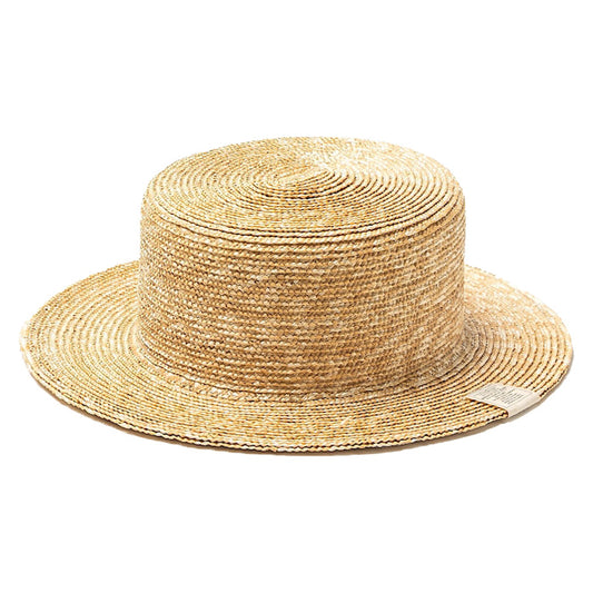THE FACTORY MADE(ザ ファクトリー メイド) / カンカン帽 / HANAMUGI BOATER HAT - BEIGE / FM009-006