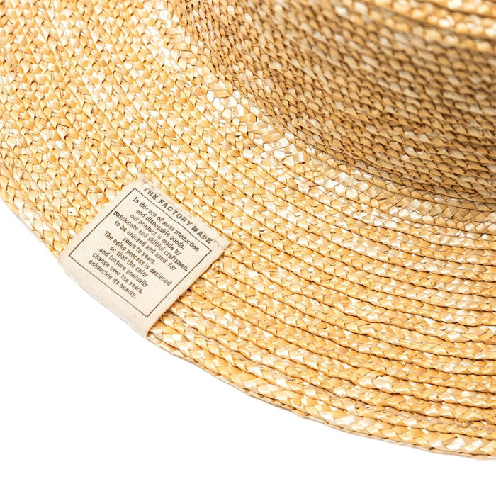 THE FACTORY MADE(ザ ファクトリー メイド) / カンカン帽 / HANAMUGI BOATER HAT - BEIGE / FM009-006