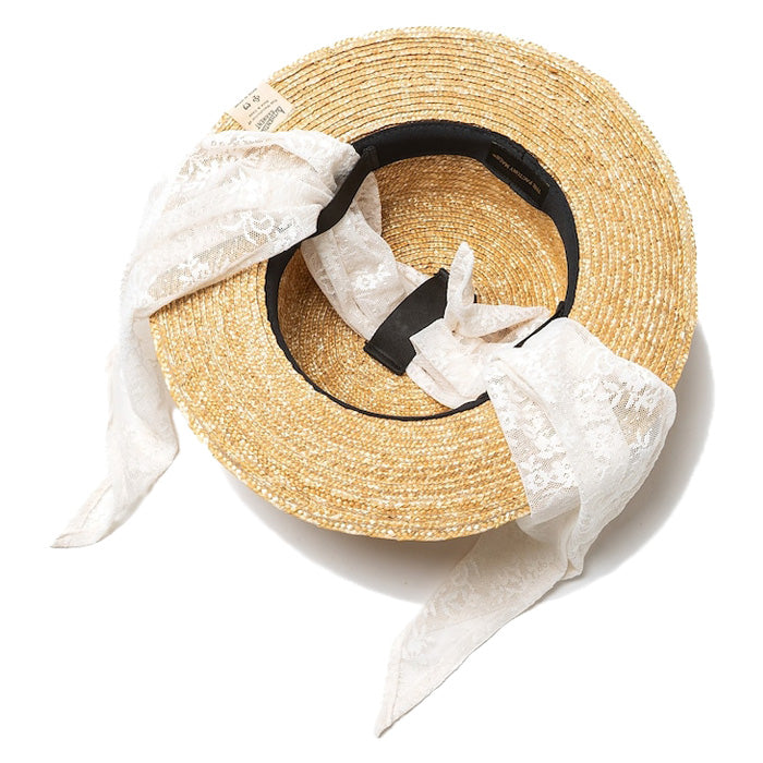 THE FACTORY MADE(ザ ファクトリー メイド) / カンカン帽 / HANAMUGI BOATER HAT - BEIGE / FM009-006
