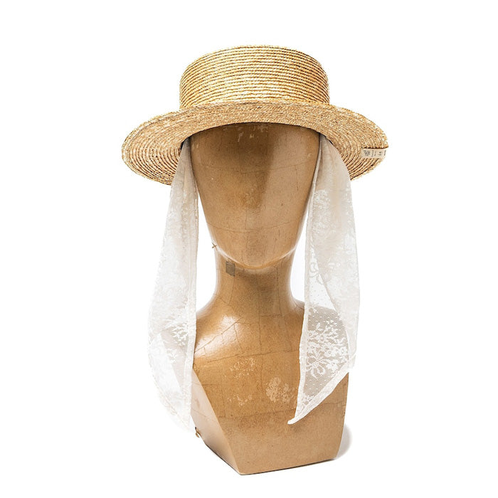THE FACTORY MADE(ザ ファクトリー メイド) / カンカン帽 / HANAMUGI BOATER HAT - BEIGE / FM009-006