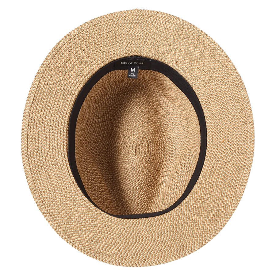 BRIXTON ( ブリクストン ) / パッカブル ストローハット 帽子 / ROMA STRAW PACKABLE FEDORA - MULTI BROWN x CHOCOLATE / 12008 - MLBRC