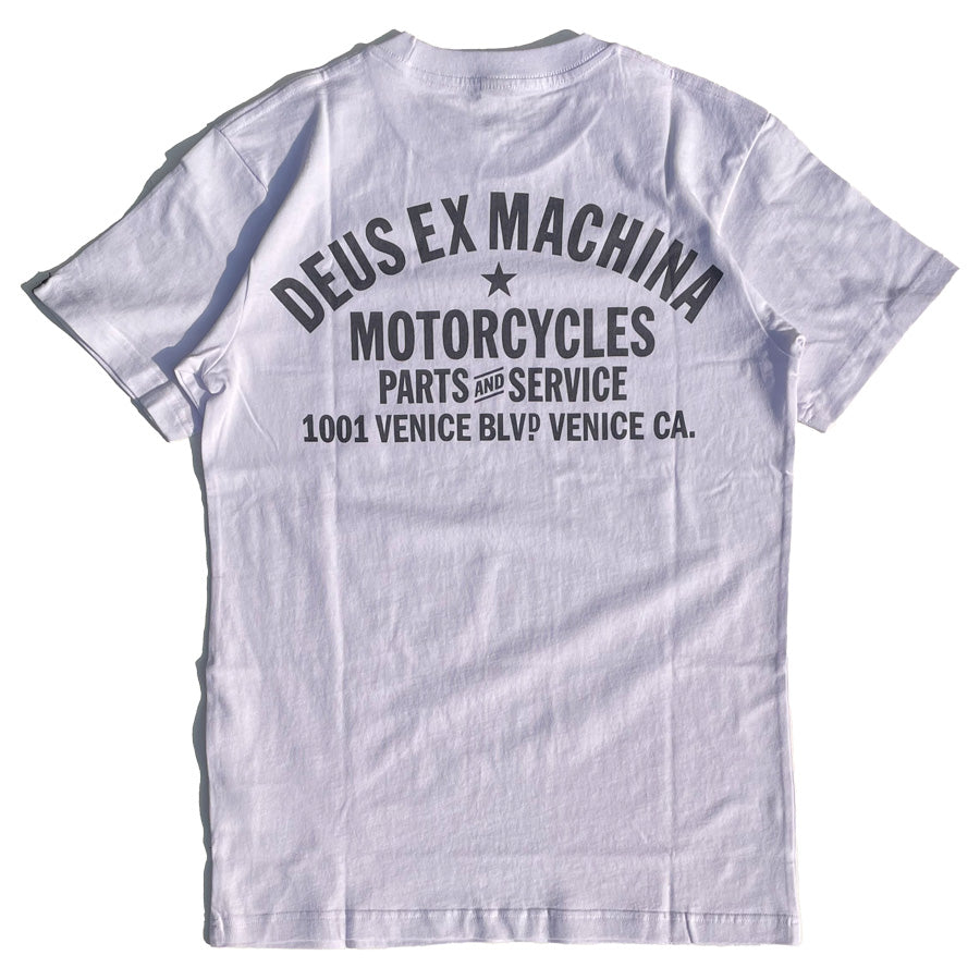DEUS EX MACHINA ( デウスエクスマキナ ) Tシャツ / VENICE  ADDRESS TEE - WHITE / DMW41808C