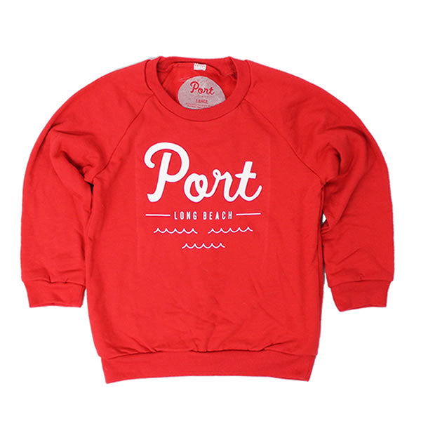 PORT LBC (ポート) スウェット トレーナー　クルーネック キッズ 子供 / LOGO SWEAT CREW - RED
