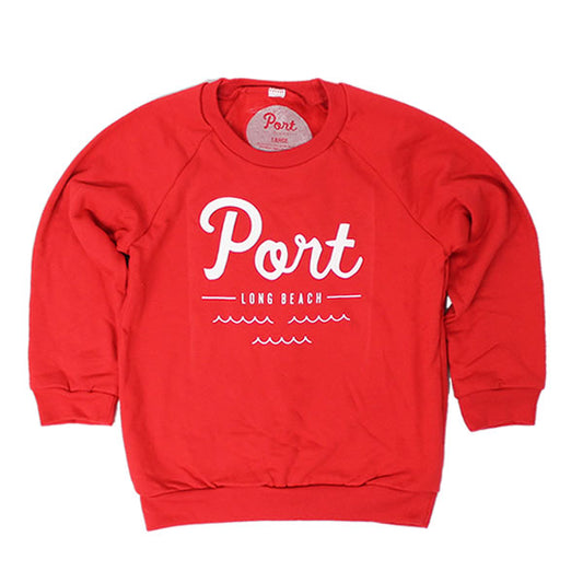 PORT LBC (ポート) スウェット トレーナー　クルーネック キッズ 子供 / LOGO SWEAT CREW - RED