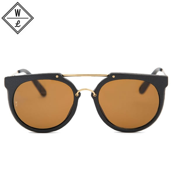 WONDERLAND (ワンダーランド) サングラス / STATELINE LT02 - Black Leather x Bronze