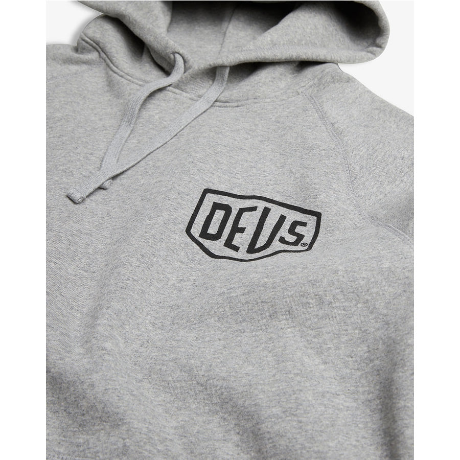 DEUS EX MACHINA (デウスエクスマキナ)ロゴ スウェット プルオーバーパーカー / Venice Address Hoodie - Grey Marle / TDMW48675C