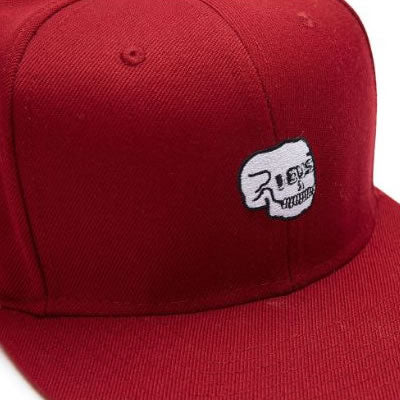 DEUS EX MACHINA ( デウス エクス マキナ ) スナップバックキャップ / SKULL FACE CAP　- BURGUNDY / DMA67754