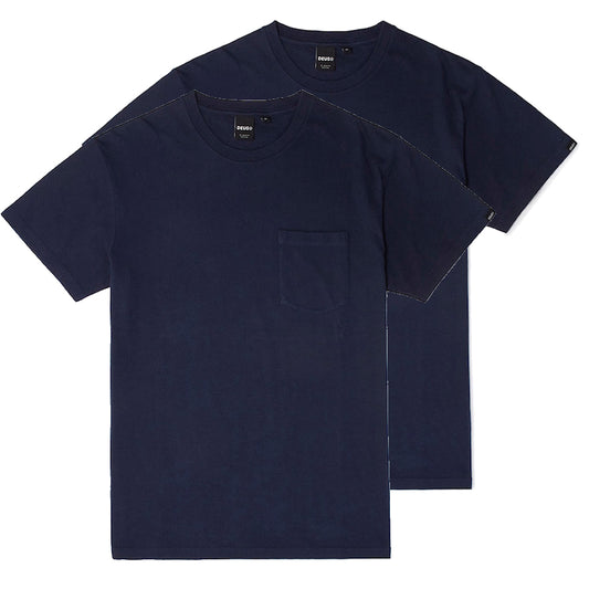 DEUS EX MACHINA ( デウス エクス マキナ ) パックTee Tシャツ 2枚入り / DEUS 2 PACK TEES - NAVY  / DMP71443 / メンズ