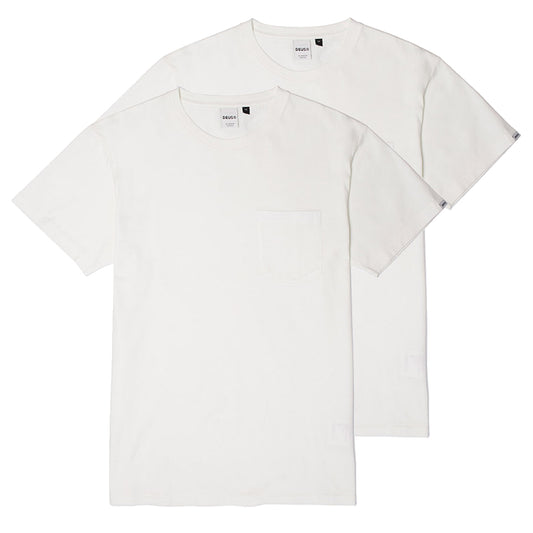 DEUS EX MACHINA ( デウス エクス マキナ ) パックTee Tシャツ 2枚入り / DEUS 2 PACK TEES - WHITE  / DMP71443 / メンズ