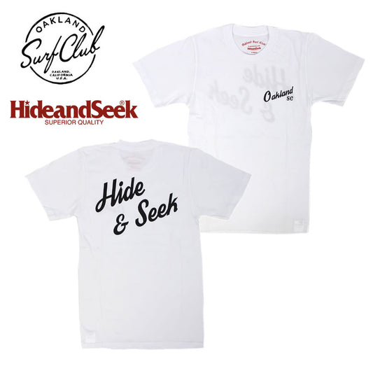 HIDE AND SEEK(ハイドアンドシーク) x OAKLAND SURF CLUB (オークランドサーフクラブ) /  半袖 Tシャツ / OSC x HC-B - WHITE / OSC-HC2