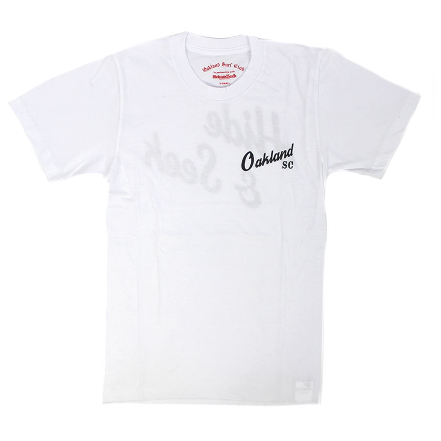 HIDE AND SEEK(ハイドアンドシーク) x OAKLAND SURF CLUB (オークランドサーフクラブ) /  半袖 Tシャツ / OSC x HC-B - WHITE / OSC-HC2
