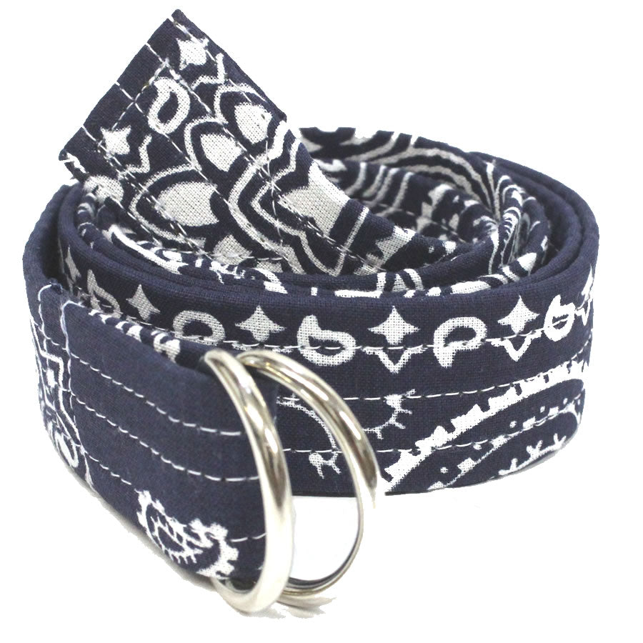 HIDE AND SEEK(ハイドアンドシーク)/ ベルト / BANDANNA BELT - NAVY / メンズ