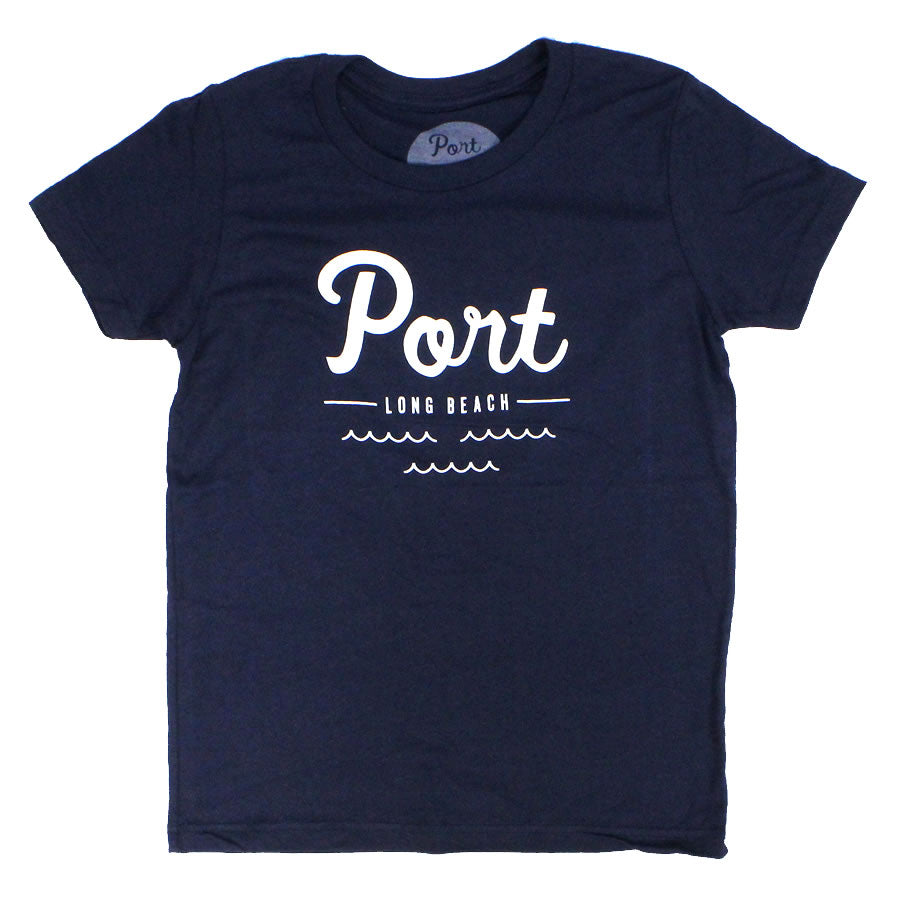 PORT LBC (ポート) 半袖 Tシャツ ユース YOUTH/ LOGO TEE KIDS - NAVY