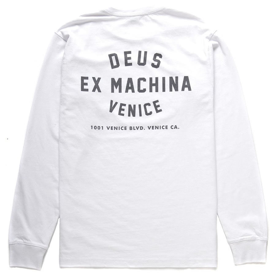 DEUS EX MACHINA ( デウス エクス マキナ ) Tシャツ ロンT 長袖 / VENICE ADDRESS LS TEE - WHITE / DMA61831B / メンズ