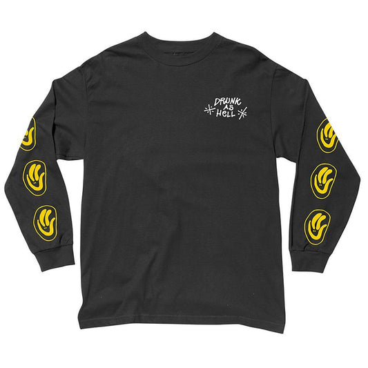 THE QUIET LIFE ザ クワイエット ライフ / Tシャツ ロンT 長袖 / DRUNK AS HELL LONG SLEEVE TEE - BLACK /18SPD1-1154-BLK/ メンズ