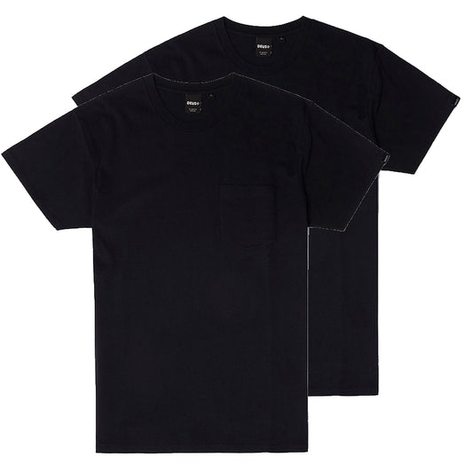 DEUS EX MACHINA ( デウスエクスマキナ ) パックTee Tシャツ 2枚入り / DEUS 2 PACK TEES - BLACK / DMP71443 / メンズ
