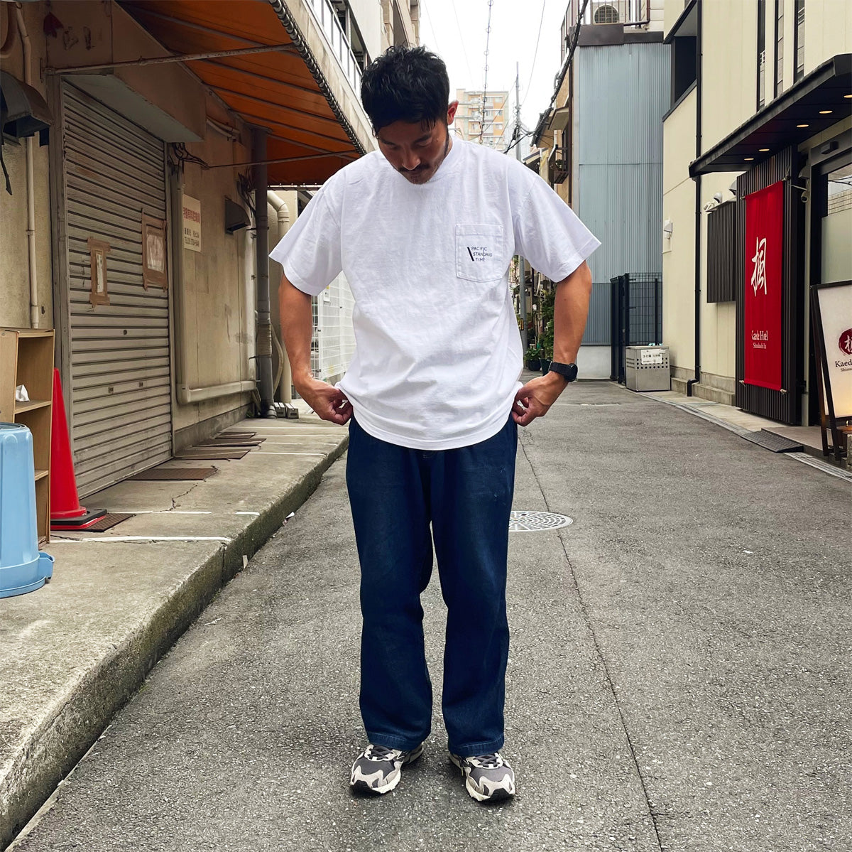 PACIFIC STANDARD TIME / パシフィックスタンダードタイム / LOGO SS TEE - WHITE / 半袖Tシャツ