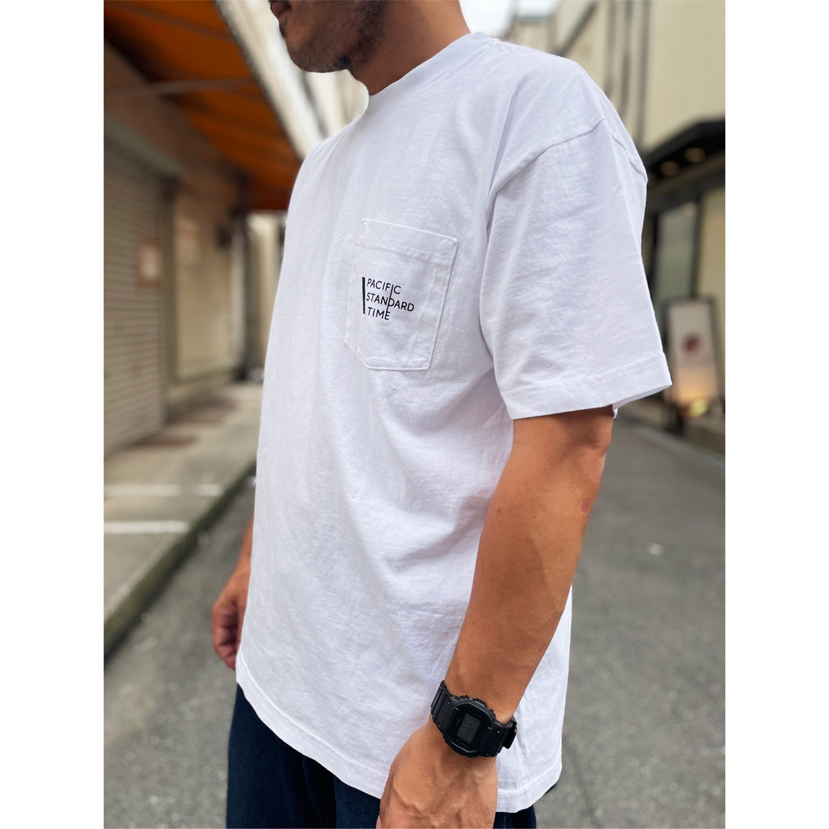 PACIFIC STANDARD TIME / パシフィックスタンダードタイム / LOGO SS TEE - WHITE / 半袖Tシャツ