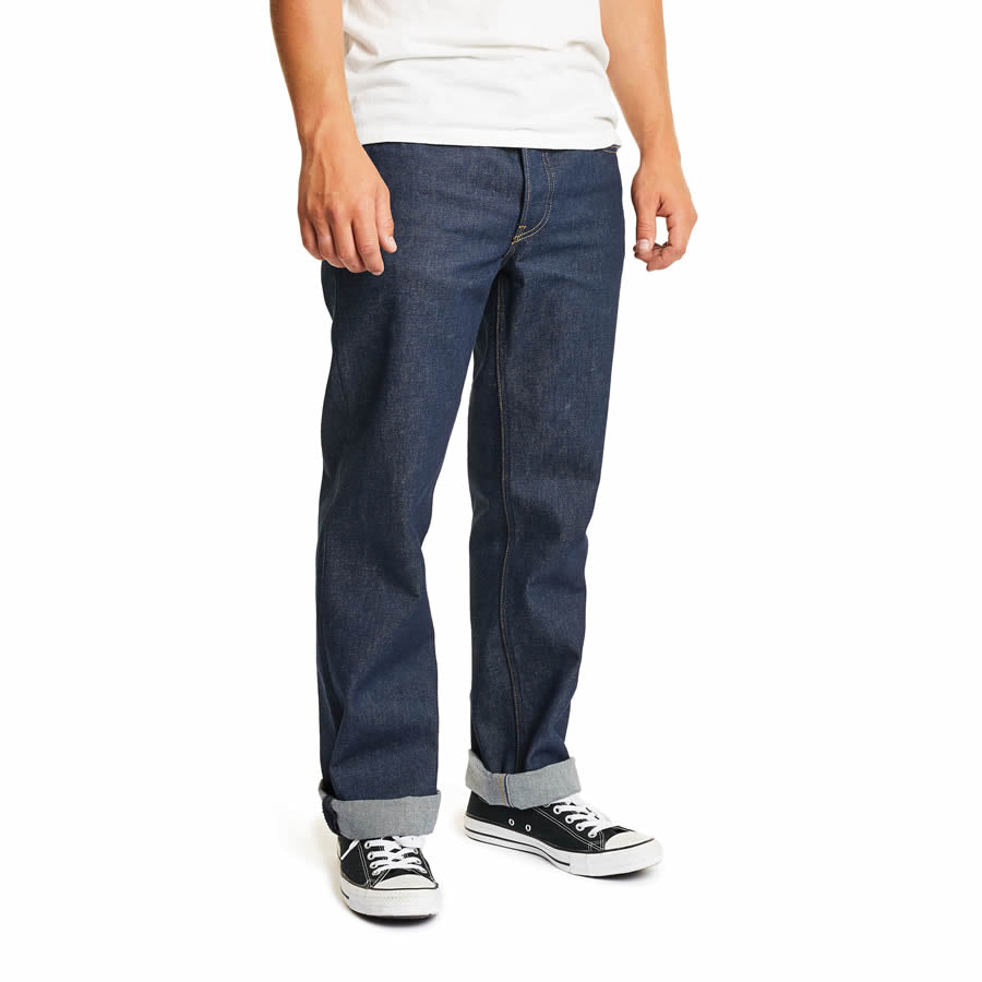 BRIXTON ( ブリクストン ) /  デニムパンツ ストレッチ素材 / 14oz RELAXED FIT / LABOR 5PKT DENIM PANT - RAW INDIGO / 04099 RWIDG