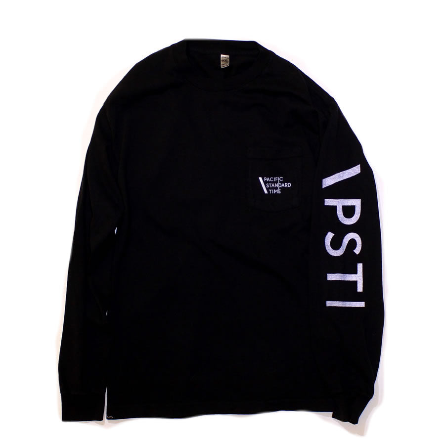 PACIFIC STANDARD TIME  / 長袖Tシャツ ロンTEE / LOGO LS TEE - BLACK / PST