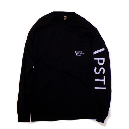 PACIFIC STANDARD TIME  / 長袖Tシャツ ロンTEE / LOGO LS TEE - BLACK / PST