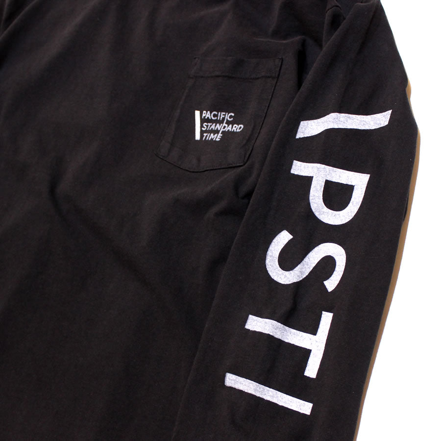 PACIFIC STANDARD TIME  / 長袖Tシャツ ロンTEE / LOGO LS TEE - BLACK / PST
