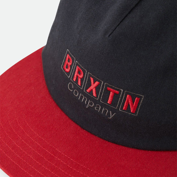 BRIXTON ( ブリクストン ) / キャップ スナップバック 帽子 / BLOCKED SNAPBACK - BLACK x RED  / 12134-BKRED