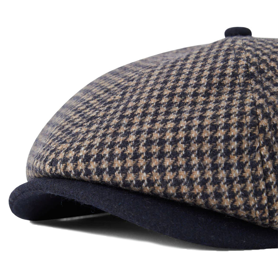 BRIXTON ( ブリクストン ) / ハンチング 帽子 / BROOD SNAP CAP - NAVY/SAND HOUNDSTOOTH / 10770-NVSDH