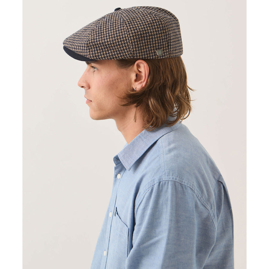 BRIXTON ( ブリクストン ) / ハンチング 帽子 / BROOD SNAP CAP - NAVY/SAND HOUNDSTOOTH / 10770-NVSDH