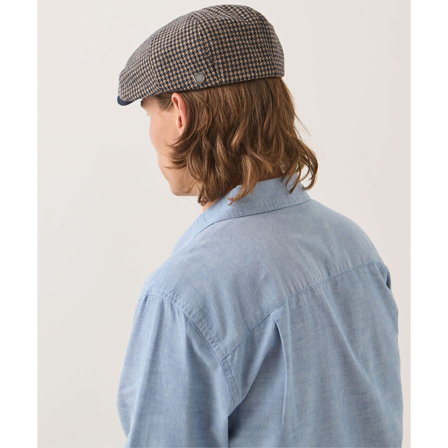 BRIXTON ( ブリクストン ) / ハンチング 帽子 / BROOD SNAP CAP - NAVY/SAND HOUNDSTOOTH / 10770-NVSDH